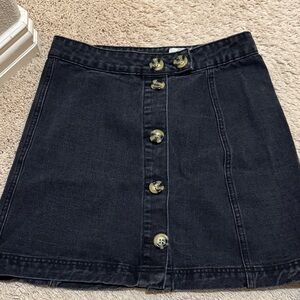 Cotton On Black Button-Up Mini Skirt